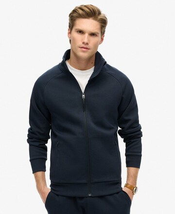 Superdry Sweatvest in Blauw: voorkant