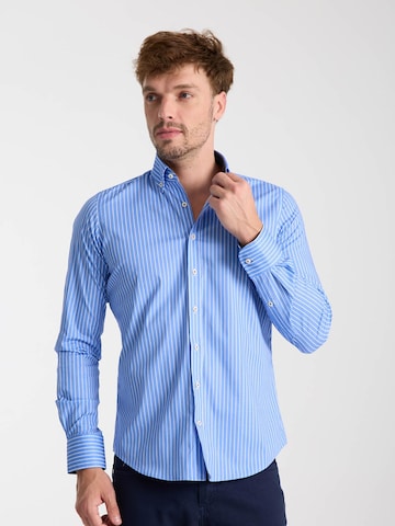 7Camicie Slim Fit Businesshemd 'Leonardo'‌‌‌‌‌ in Blau