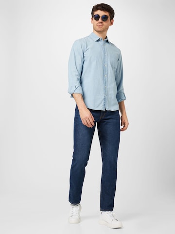 GAP Regular fit Button Up Shirt 'CHAMBRAY' in Blue