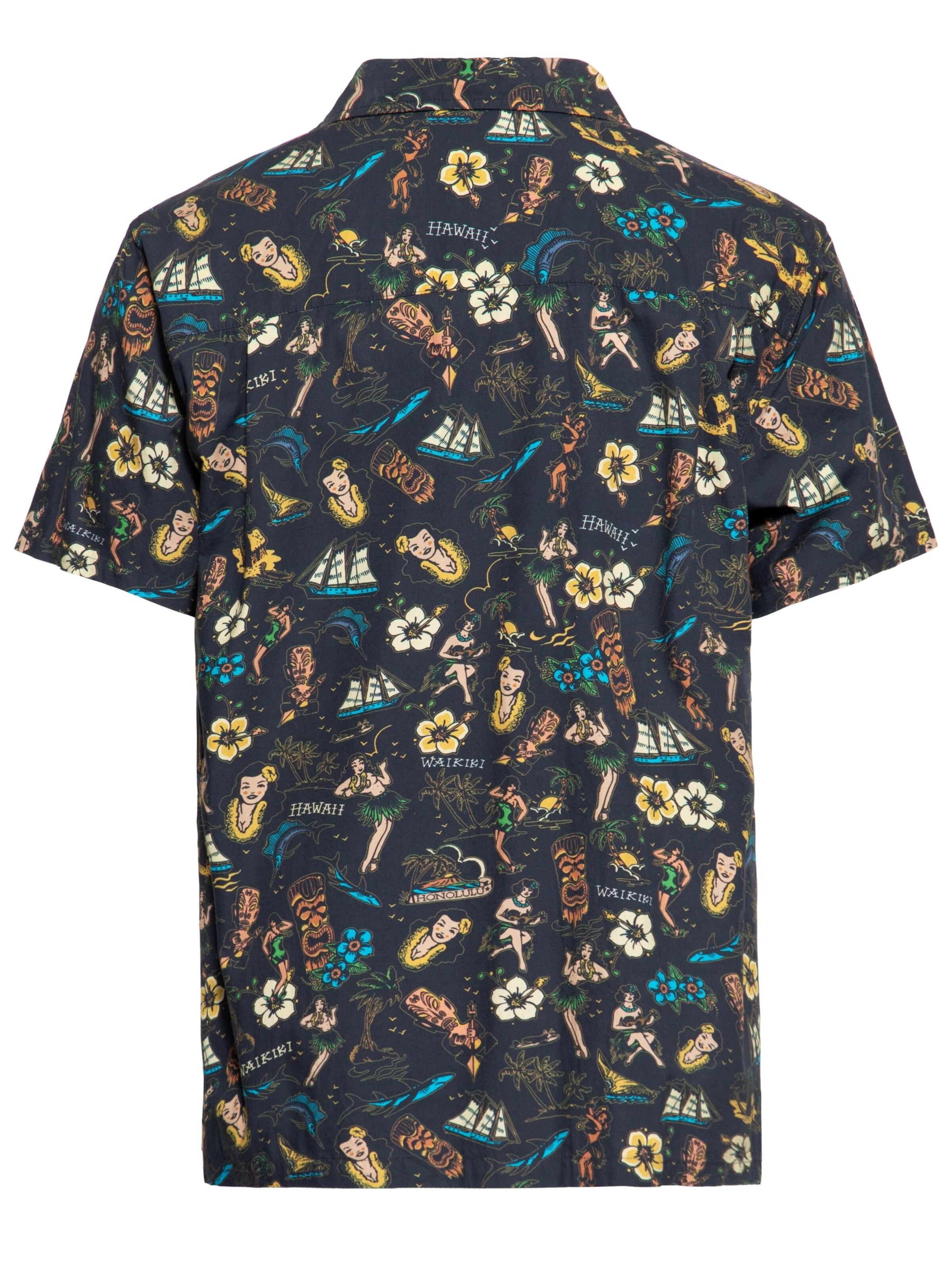 King Kerosin Regular fit Button Up Shirt in Black