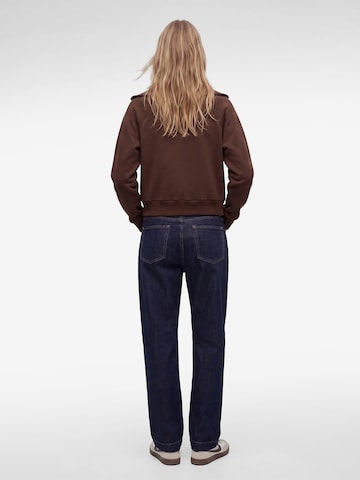 Koton Zip-Up Hoodie in Brown