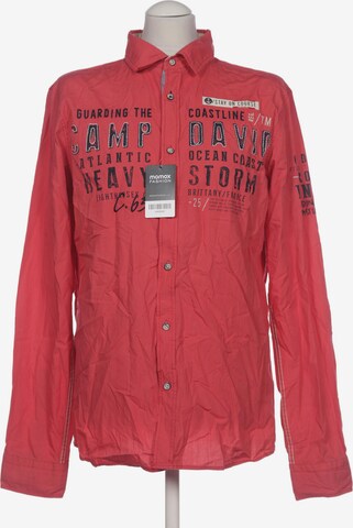 CAMP DAVID Button Up Shirt in M in Red: front