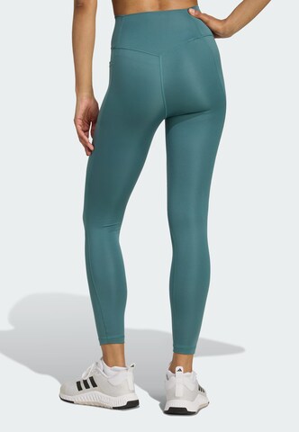 ADIDAS PERFORMANCE Skinny Fit Спортен панталон 'Optime Power Essentials' в зелено