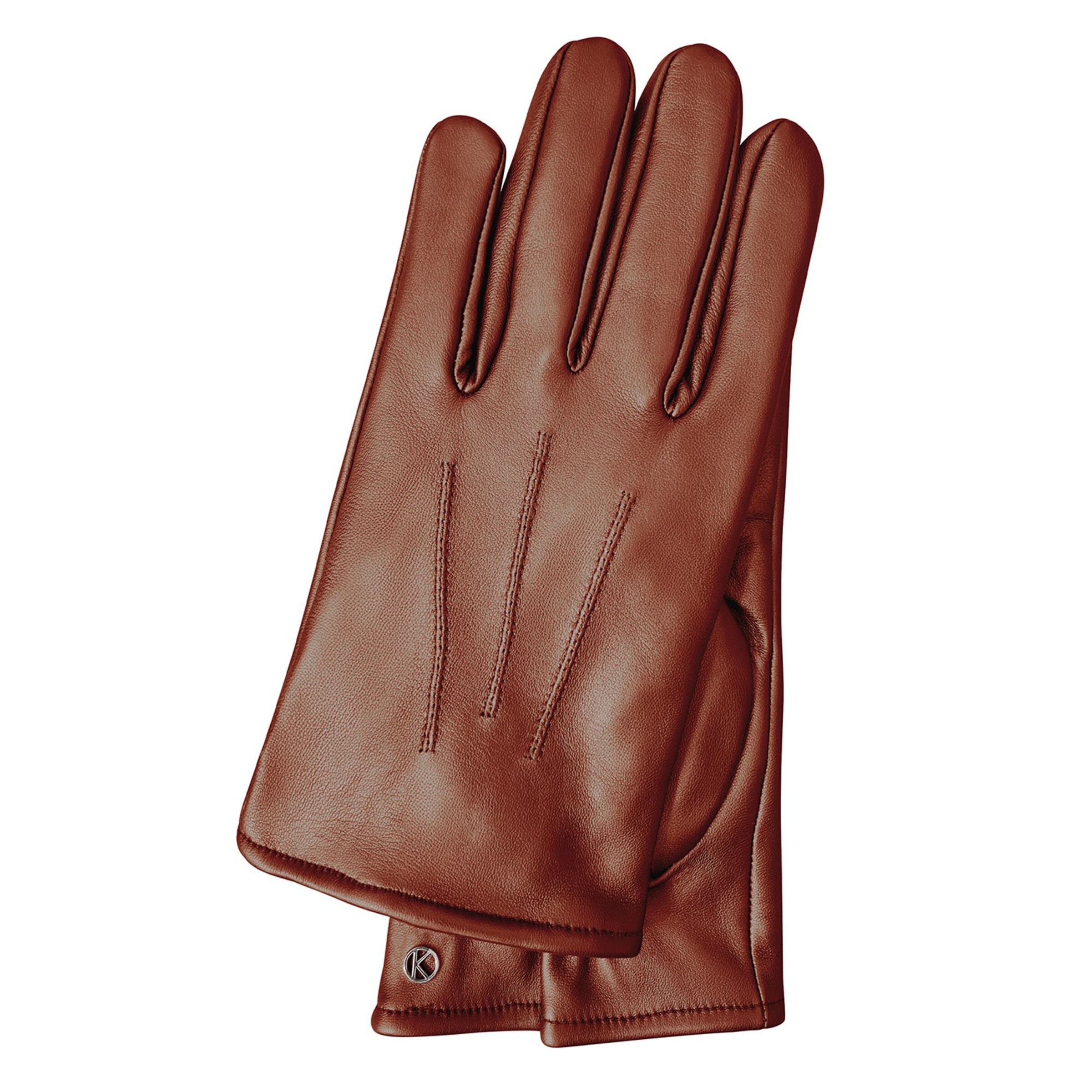 KESSLER Vingerhandschoenen 'Liam' in de kleur Cognac, Productweergave