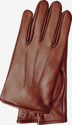 KESSLER Fingerhandschuhe 'Liam' in Braun: Vorderseite