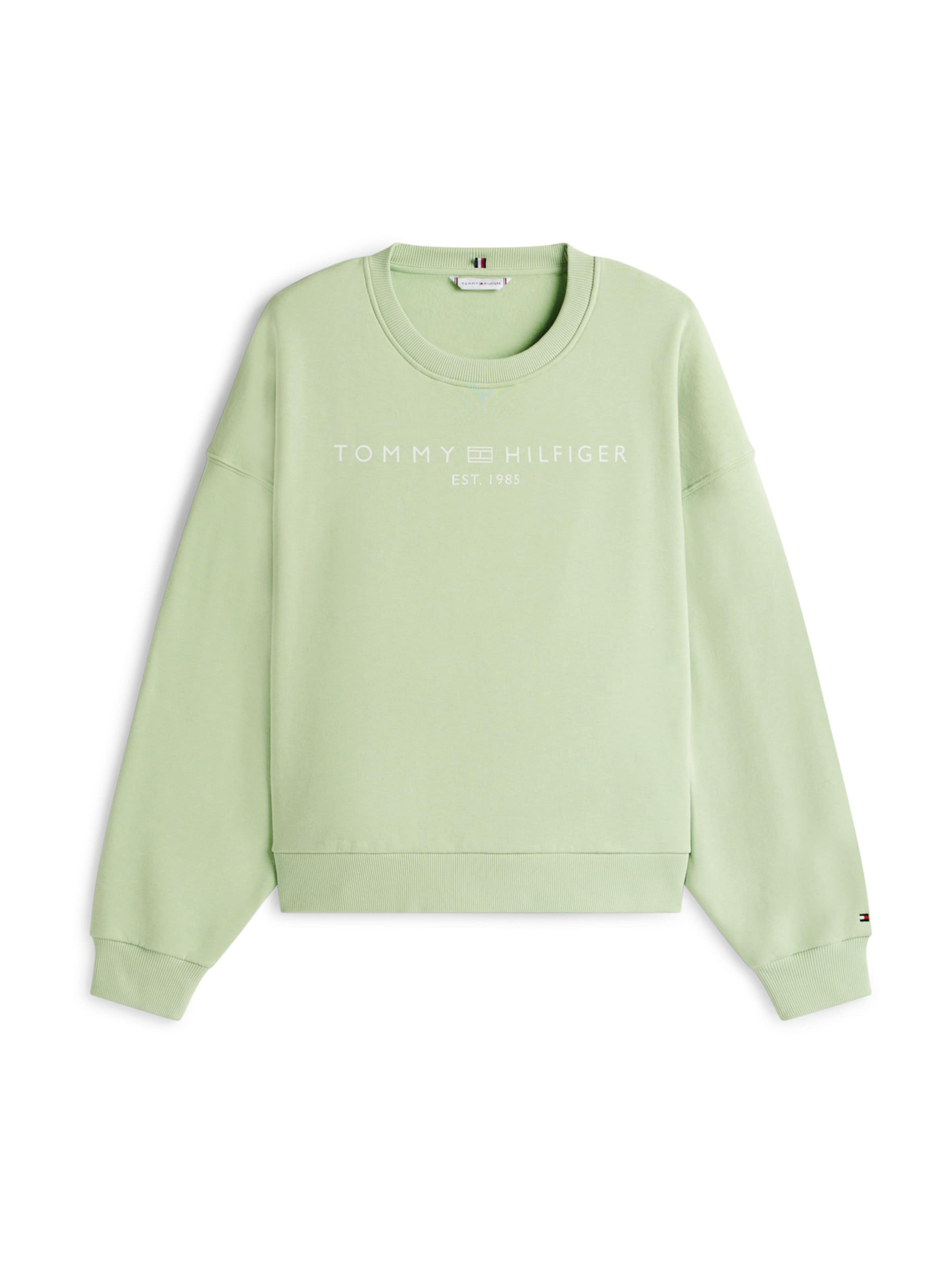Tommy Hilfiger Curve - Sudadera en verde: frente