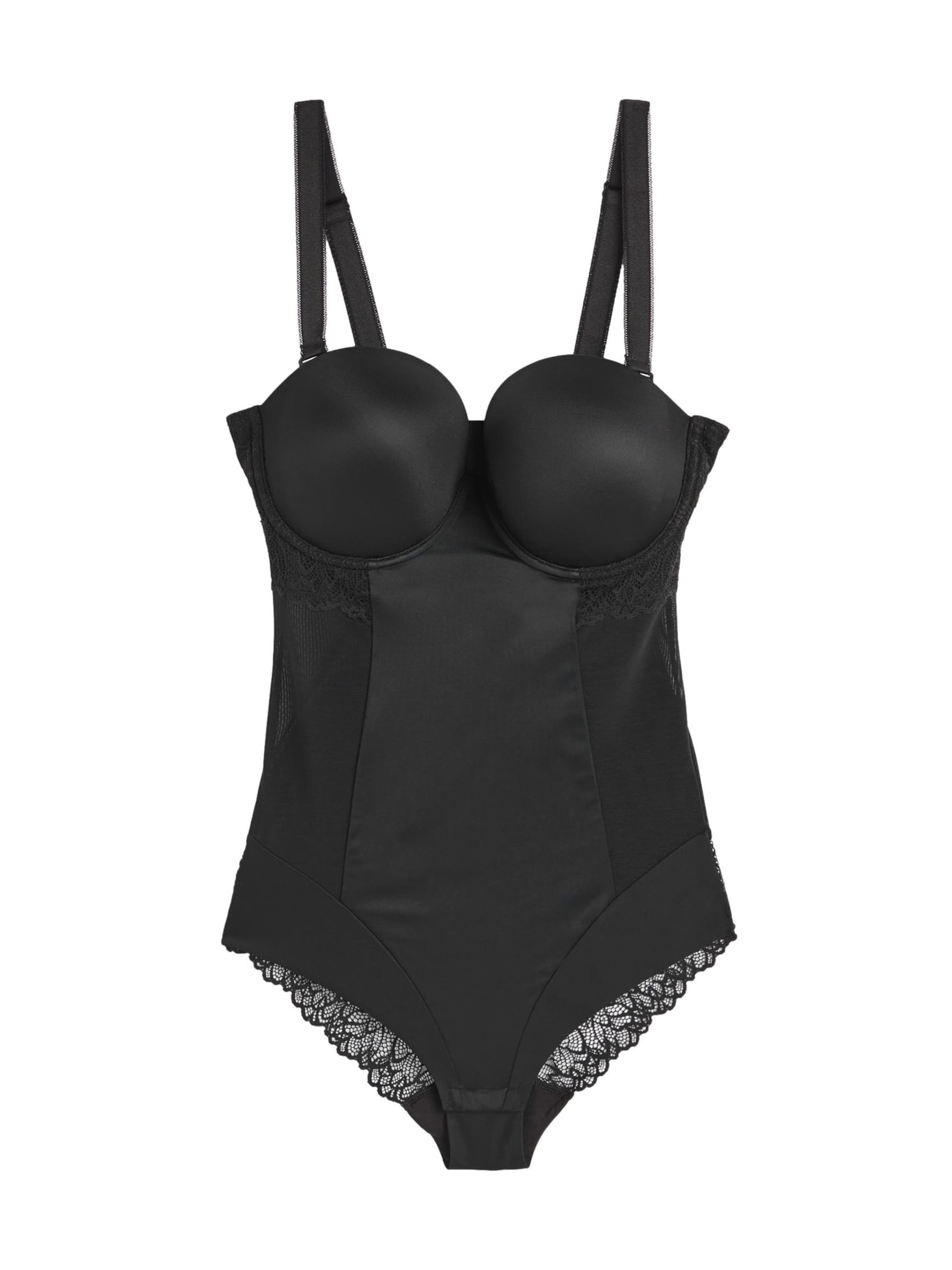 Next Korrigeeriv bodi, värv must: eest vaates