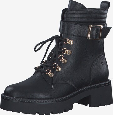 TAMARIS - Botines con cordones en negro: frente