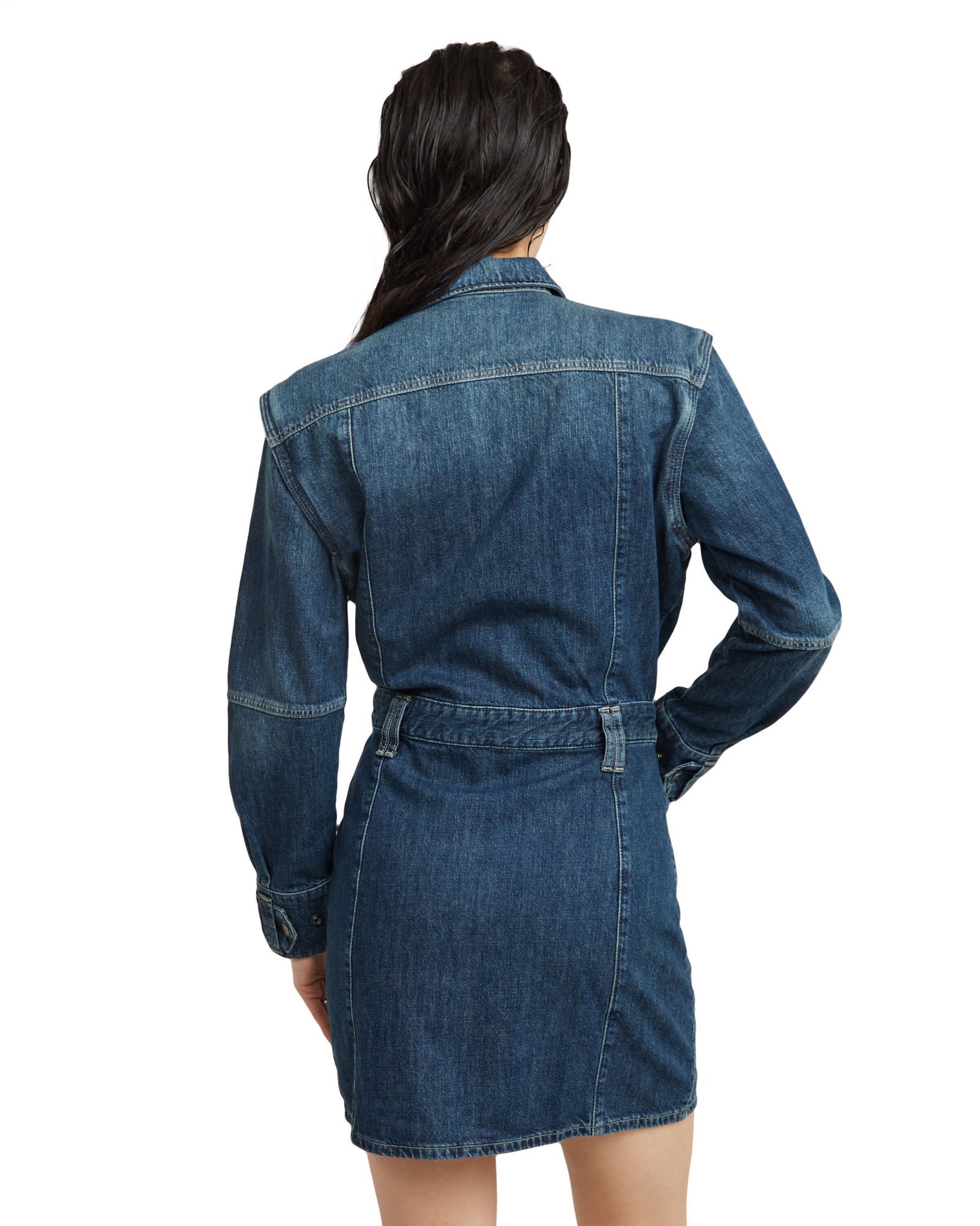 G-STAR Blousejurk 'Biker' in Blauw