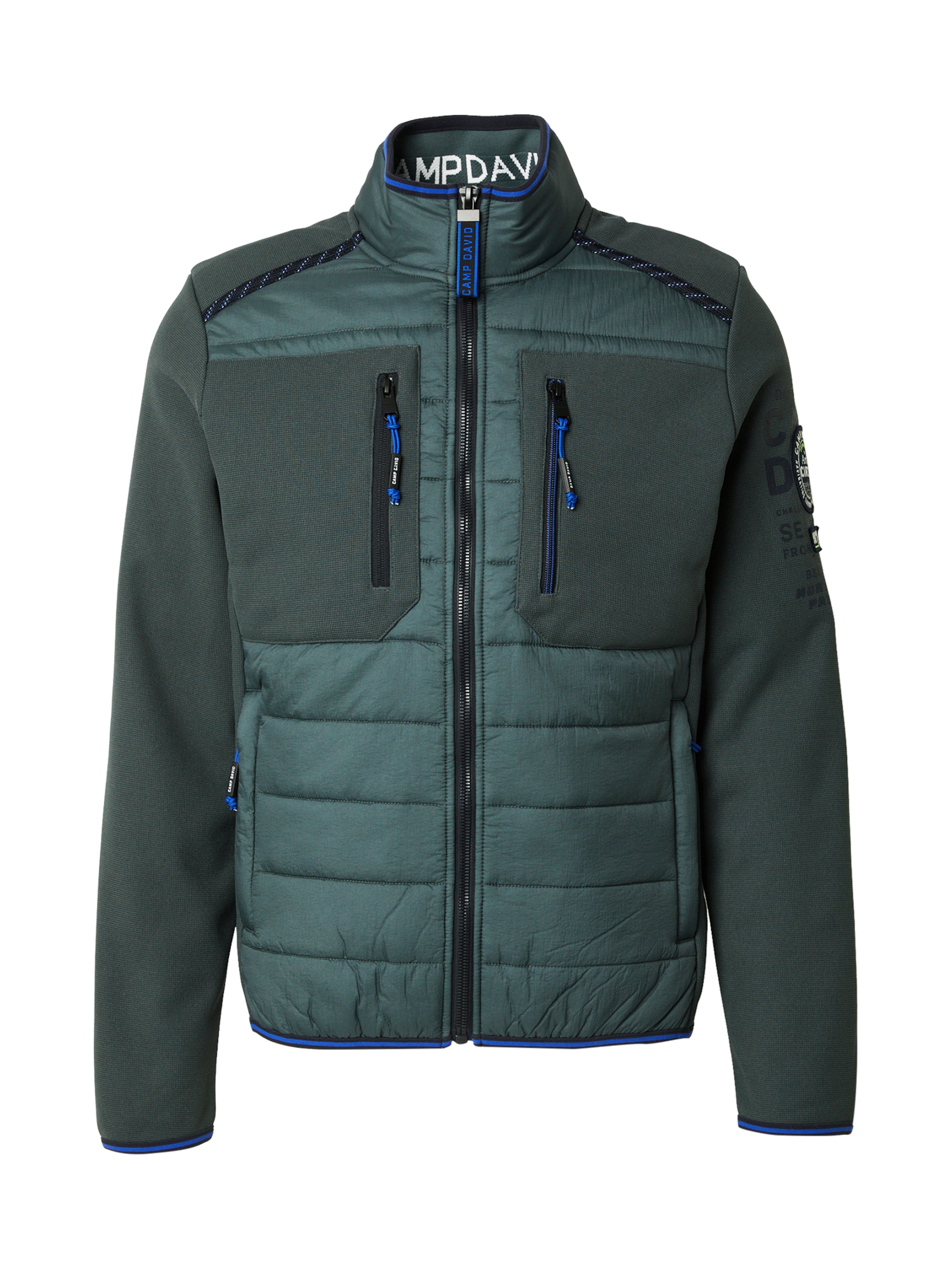 Jachetă  fleece de la CAMP DAVID pe verde: față