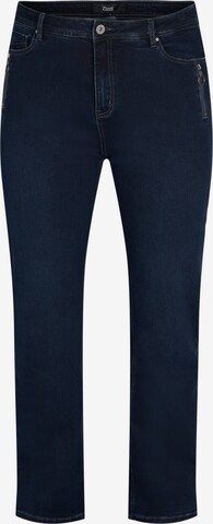 Zizzi Regular Jeans in Blauw: voorkant