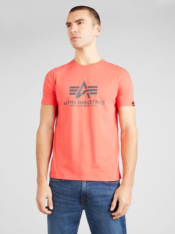 T-Shirt ALPHA INDUSTRIES en rouge : devant