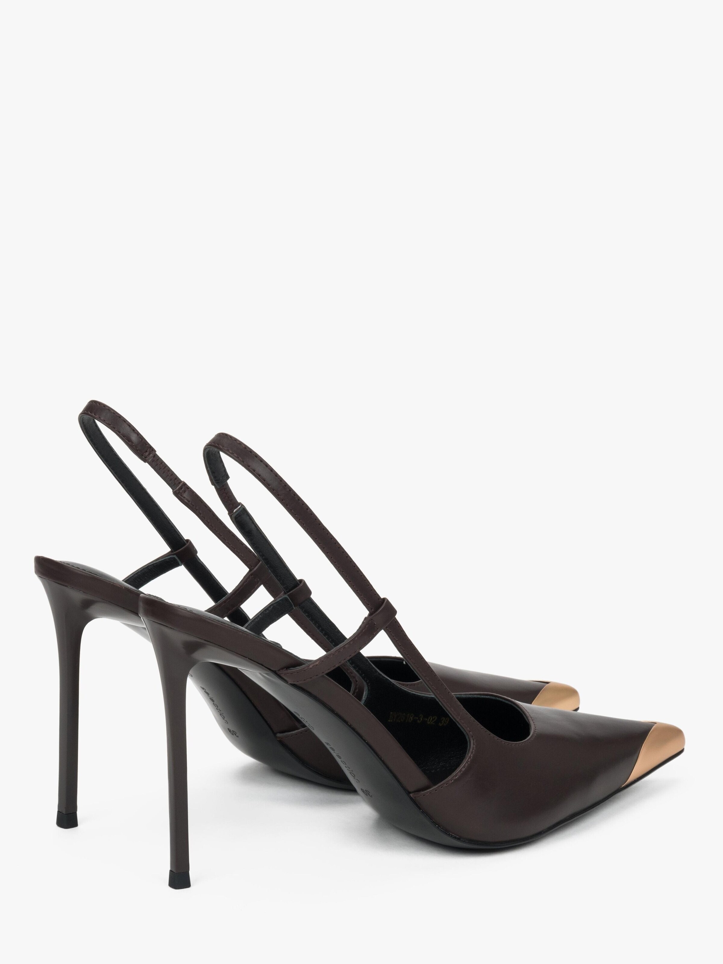 Estro Slingback Pumps '2618-3' in Brown