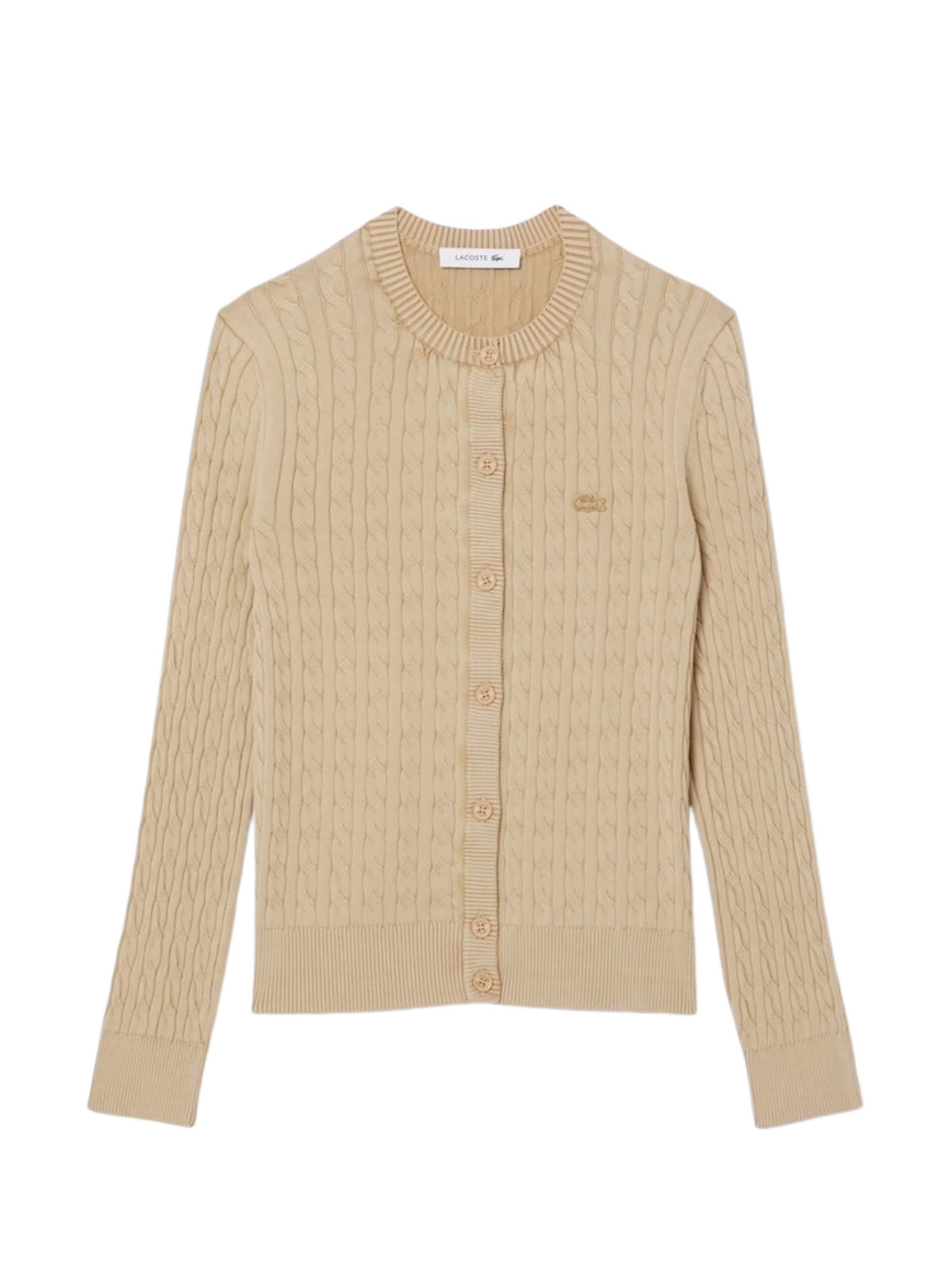 LACOSTE Strickjacke in Beige: Vorderseite