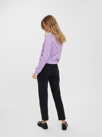 VERO MODA Knit Cardigan 'Gabby' in Purple