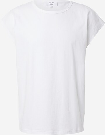 DAN FOX APPAREL T-shirt 'Theo' i vit: framsida