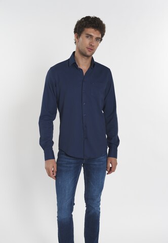 DENIM CULTURE Regular fit Overhemd 'MAXIMILLIAN' in Blauw