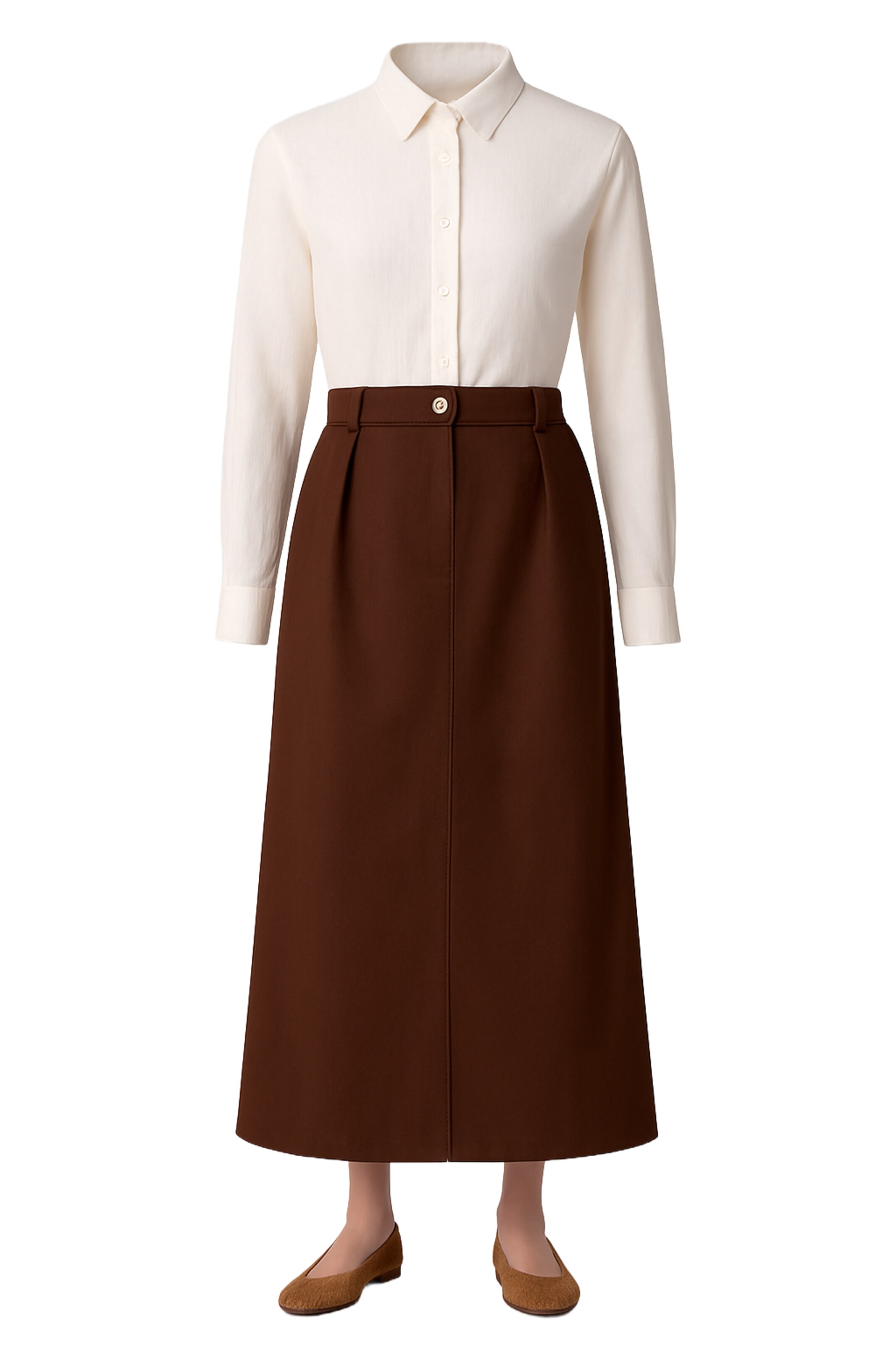 Touche Prive Rok in de kleur Bruin, Productweergave