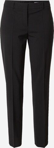 BOSS Slim fit Pleated Pants 'Tiluna' in Black: front