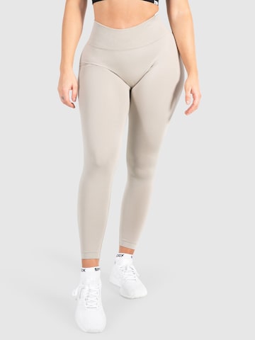 Smilodox Skinny Sporthose 'Amaze Pro' in Beige: predná strana