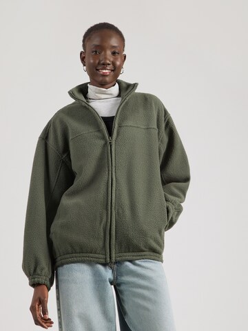 WEEKDAY Fleece jacket 'Leia' in Green: front