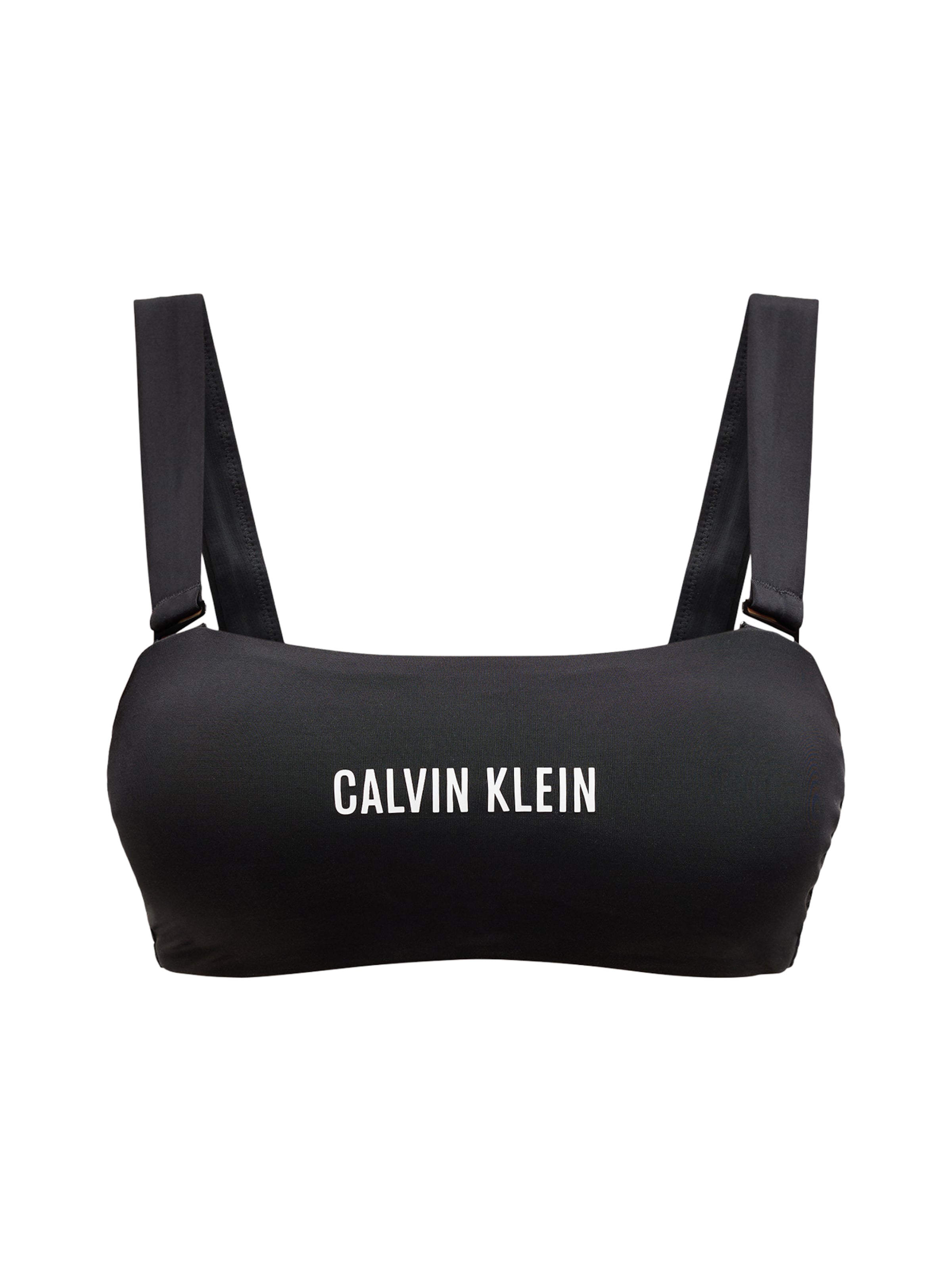 Calvin Klein Swimwear Bandeau Bikini top in Black: front