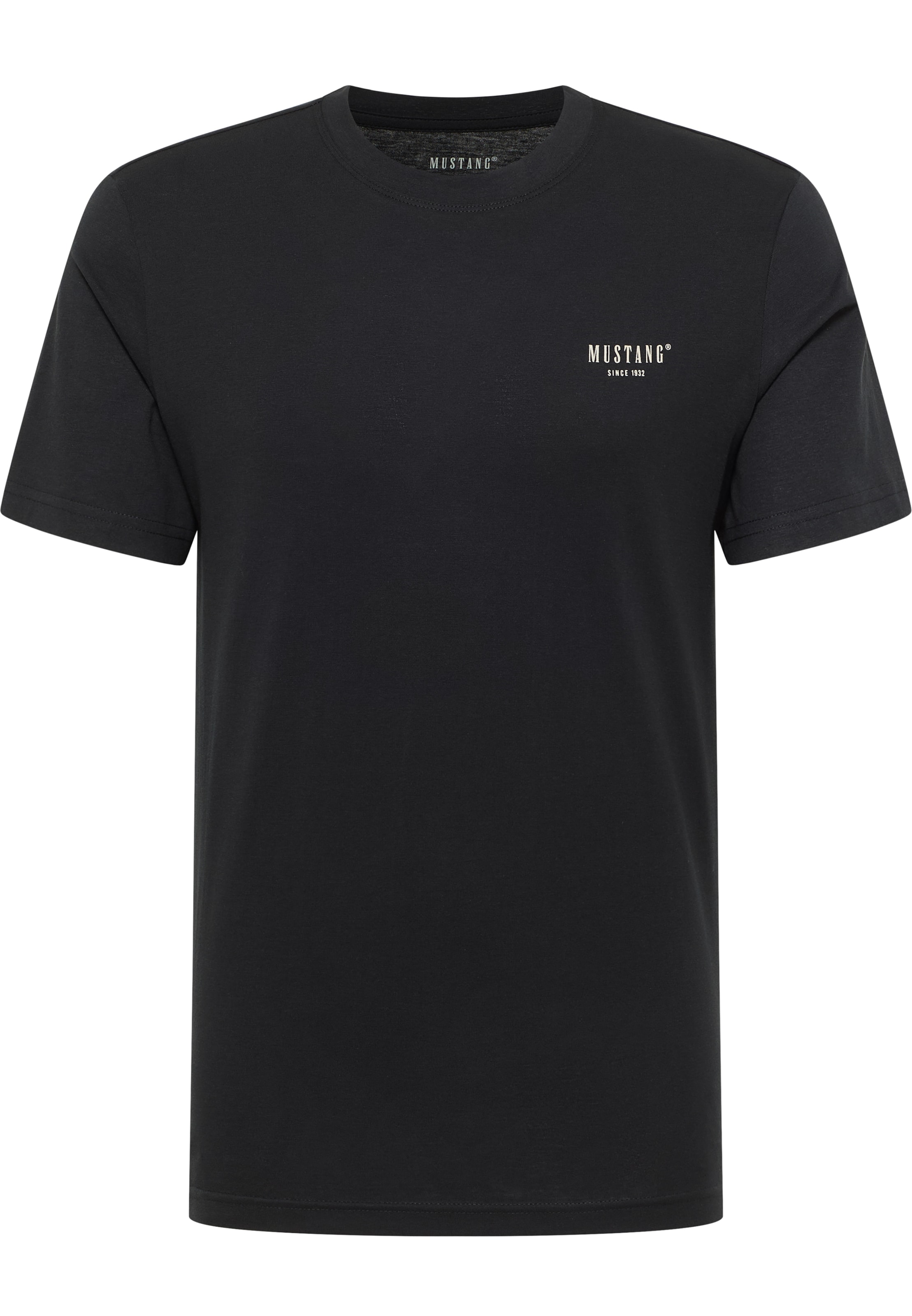 MUSTANG Футболка 'Austin' в Черный: спереди