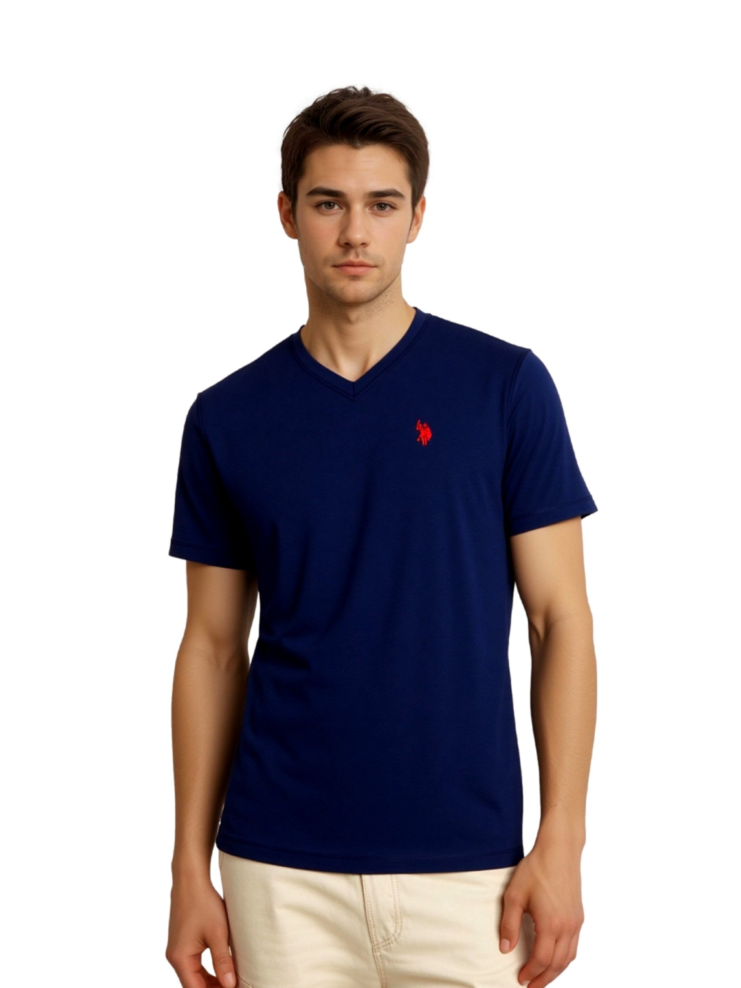 T-Shirt U.S. POLO ASSN. en bleu : devant