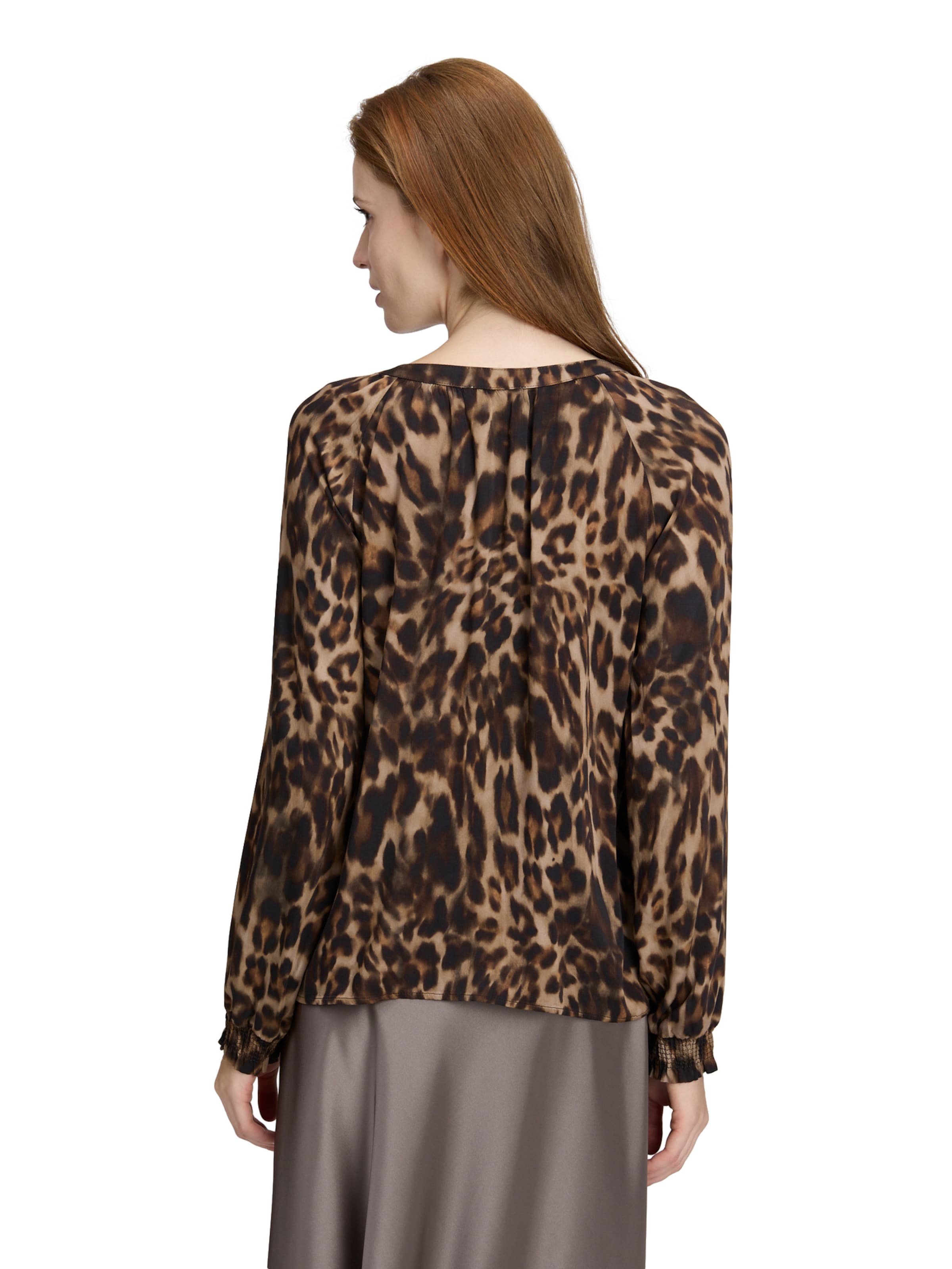 Cartoon Bluse in Braun