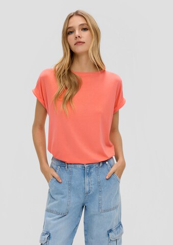 QS T-Shirt in Orange: Vorderseite