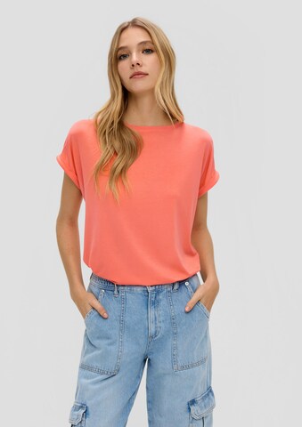 T-shirt QS en orange : devant