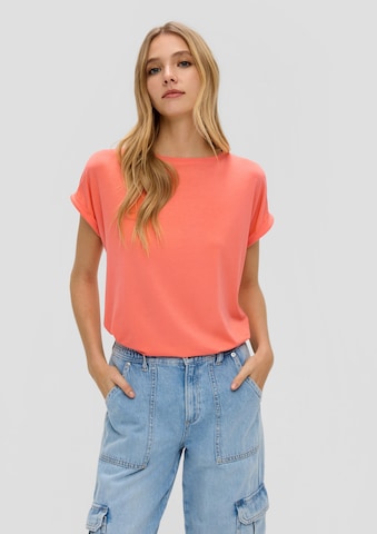 T-shirt QS en orange : devant