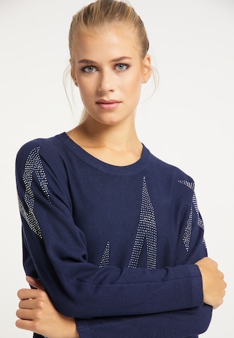 usha BLUE LABEL Oversized Sweater in Blue