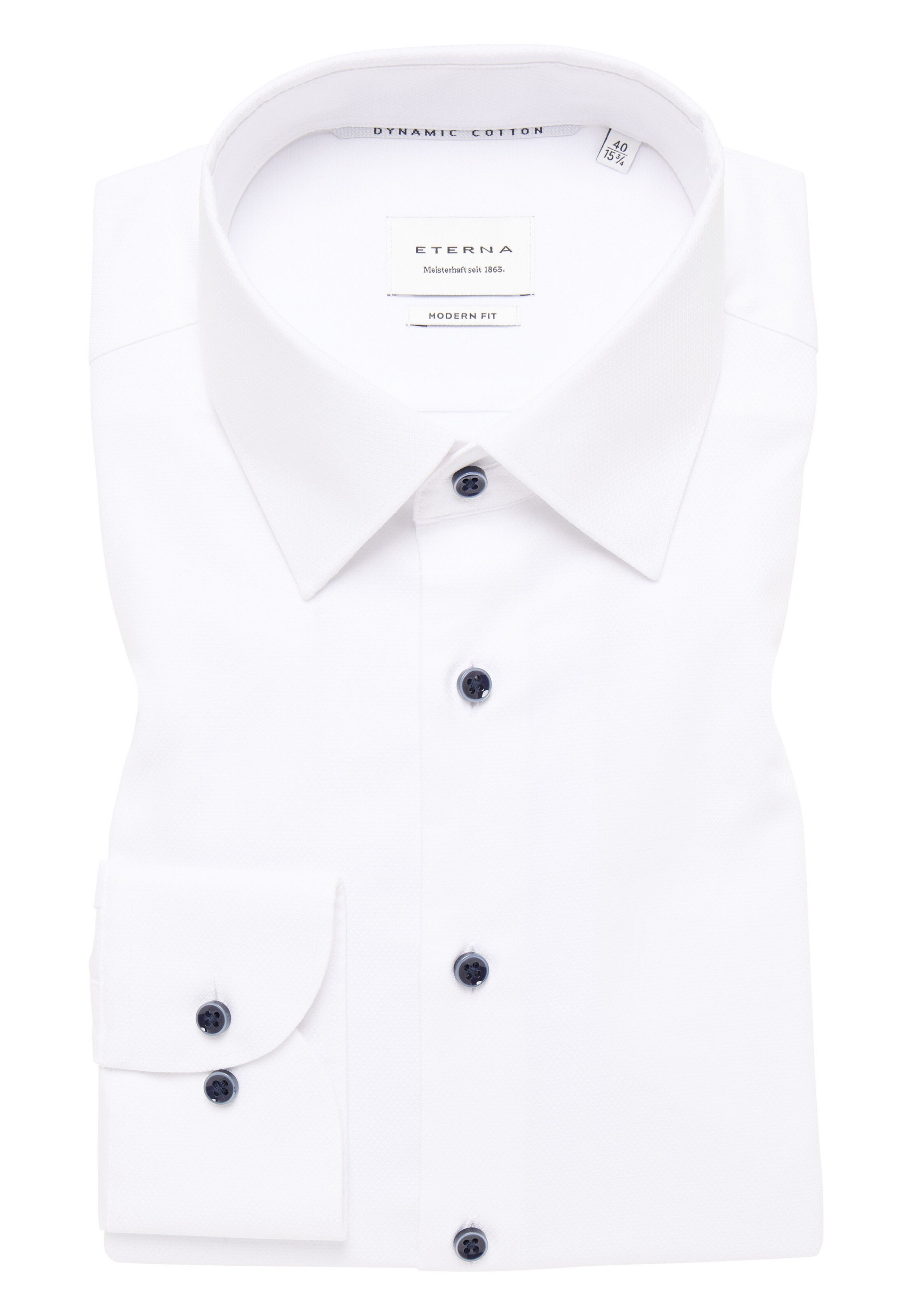 ETERNA Regular fit Button Up Shirt in White