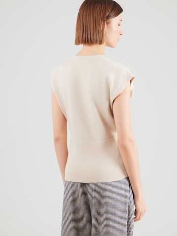 MSCH COPENHAGEN Knitted Vest 'Isabis' in Beige