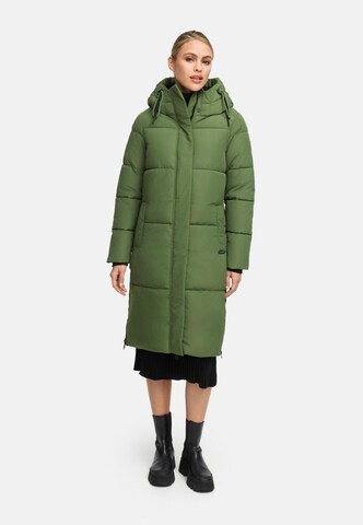 MARIKOO Winter coat 'Michikoo XVI' in Green: front