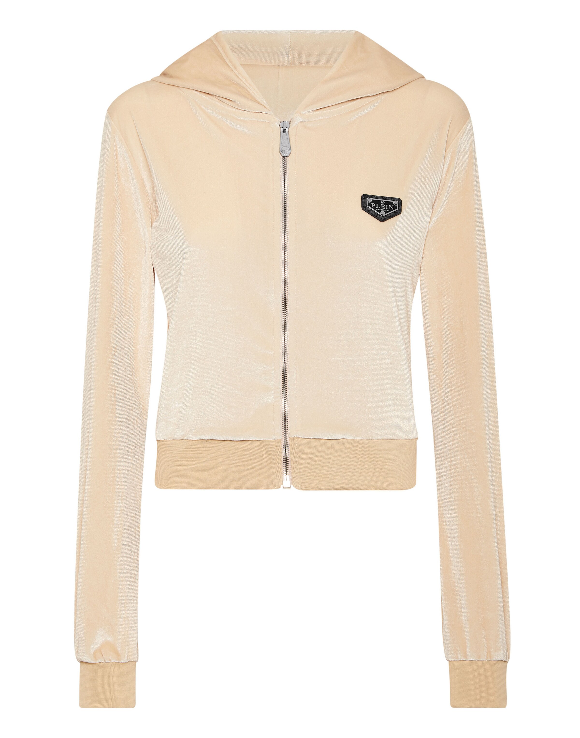 Philipp Plein - Casaco deportivo &#x27;Skull&#x27; em bege: frente