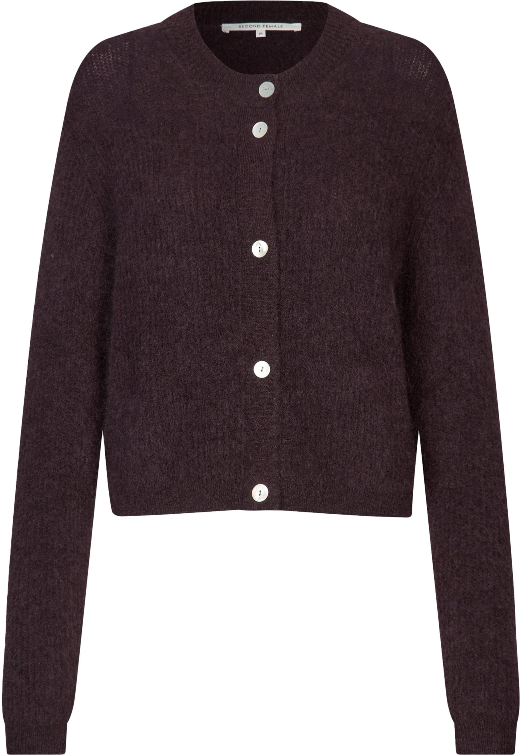 SECOND FEMALE Kardigan 'Andrea' – hnědá: přední strana