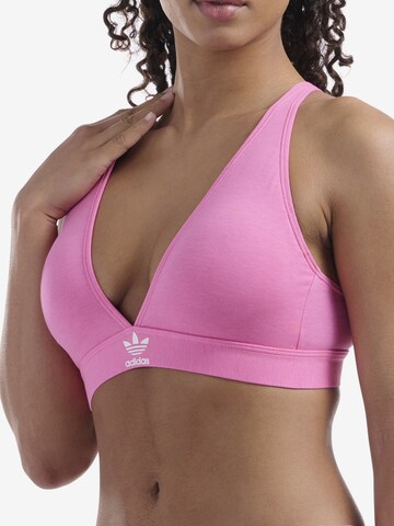 ADIDAS ORIGINALS Triangle Bra ' Unlined ' in Pink: front