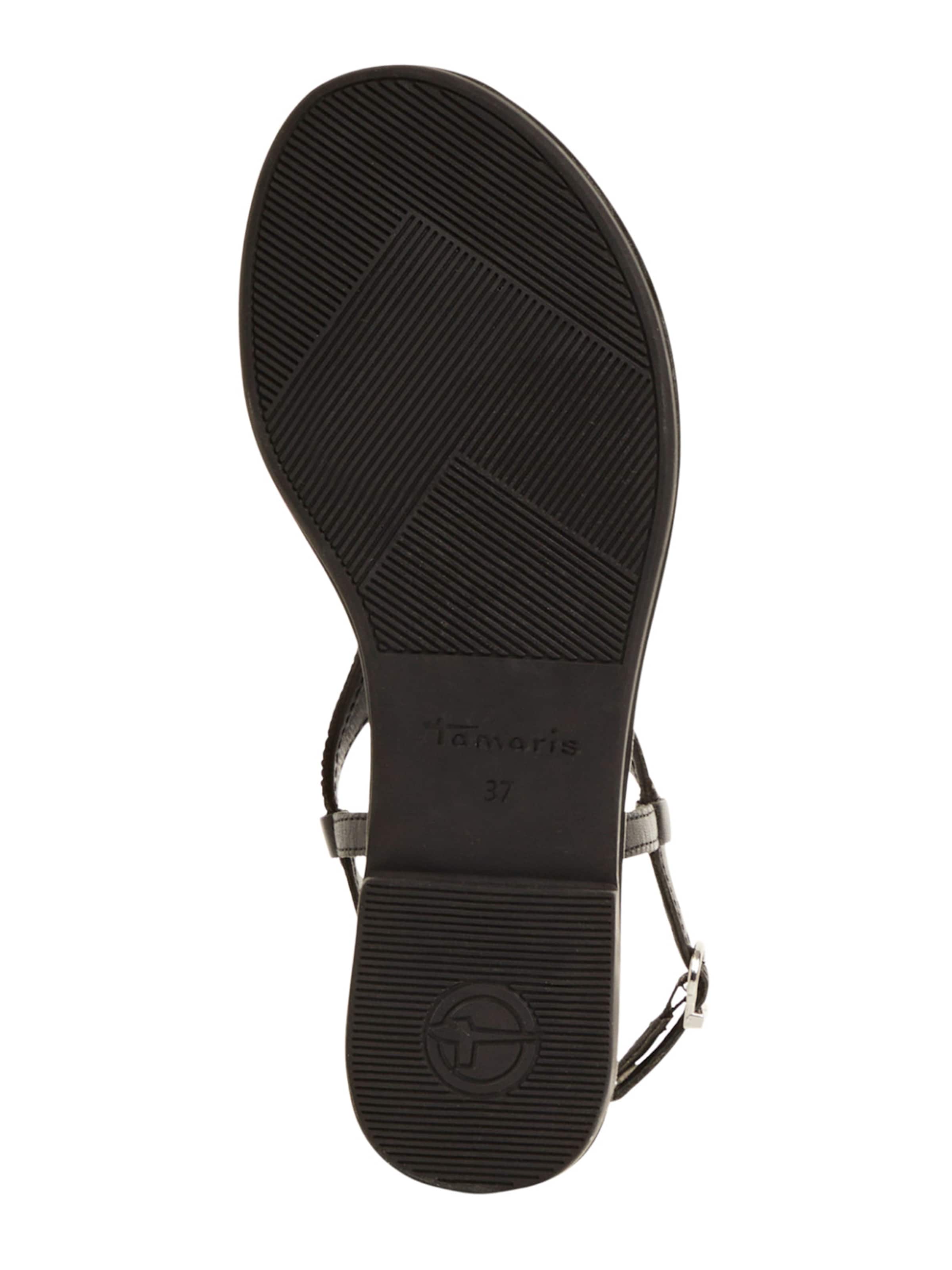 Tamaris Босоножки через палец в Черный