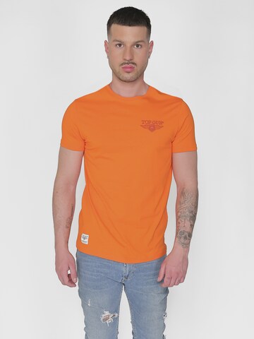 TOP GUN Shirt in Oranje: voorkant