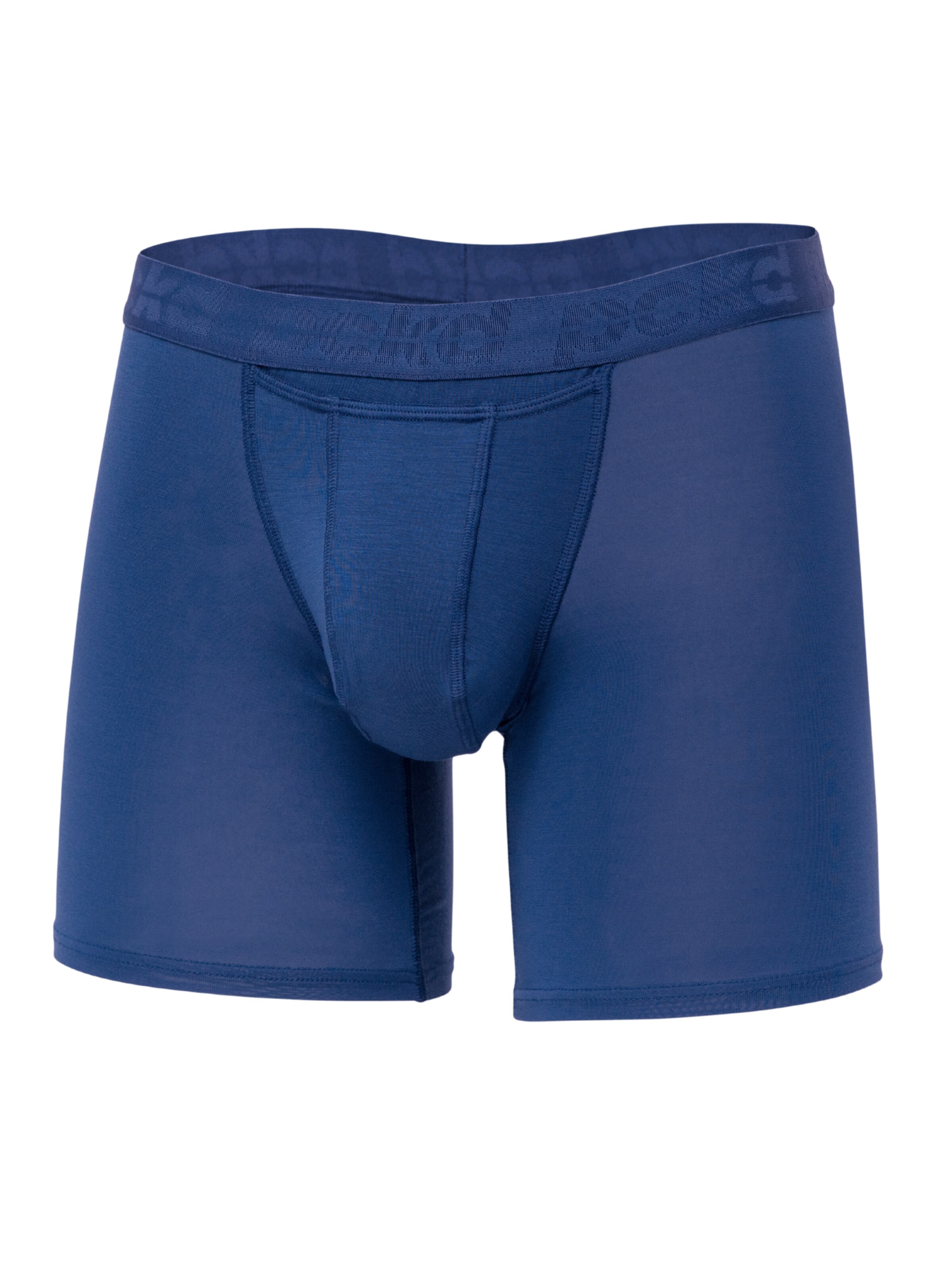 pckd – underwear done right. Boxer shorts in Blue: front