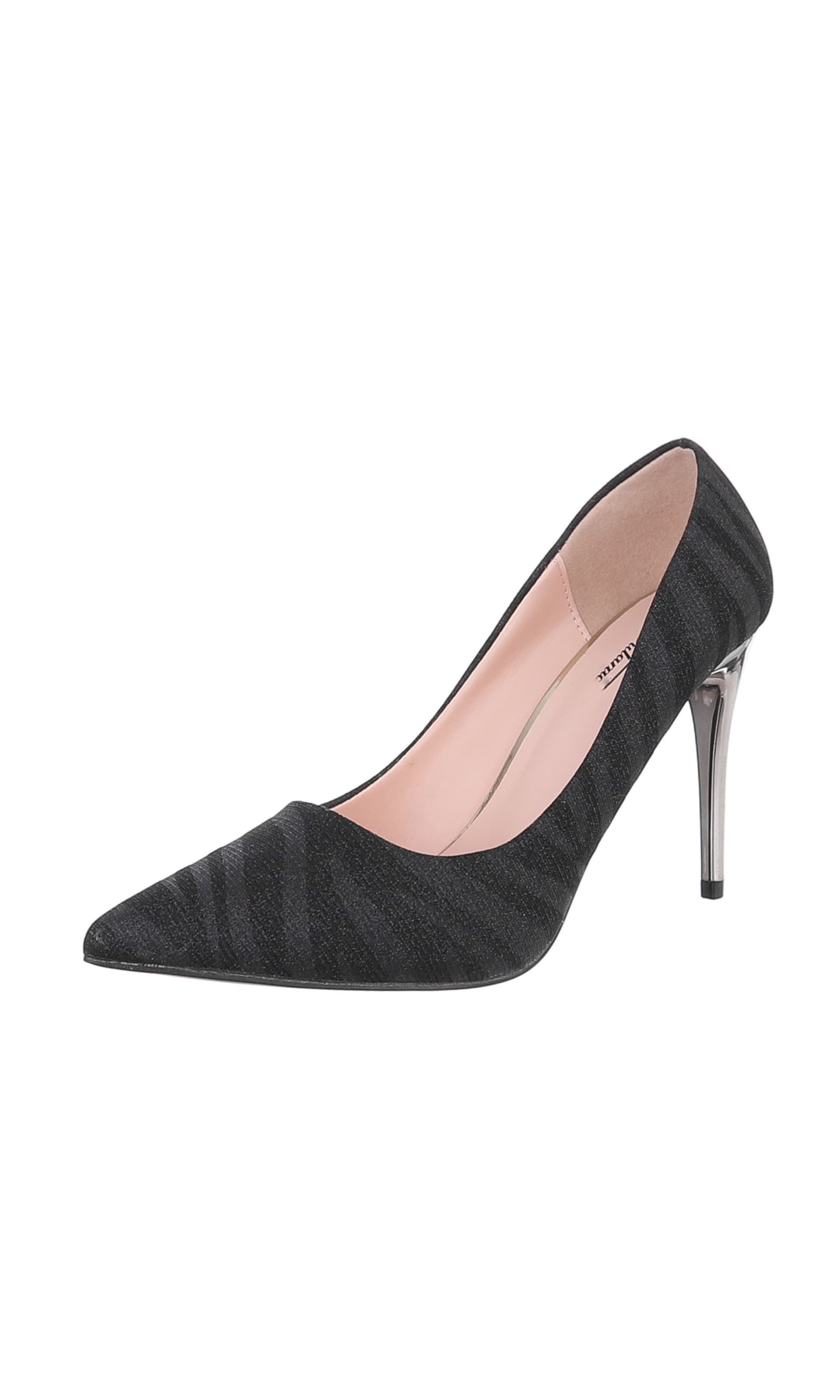 Ital-Design Pumps in Schwarz: Vorderseite