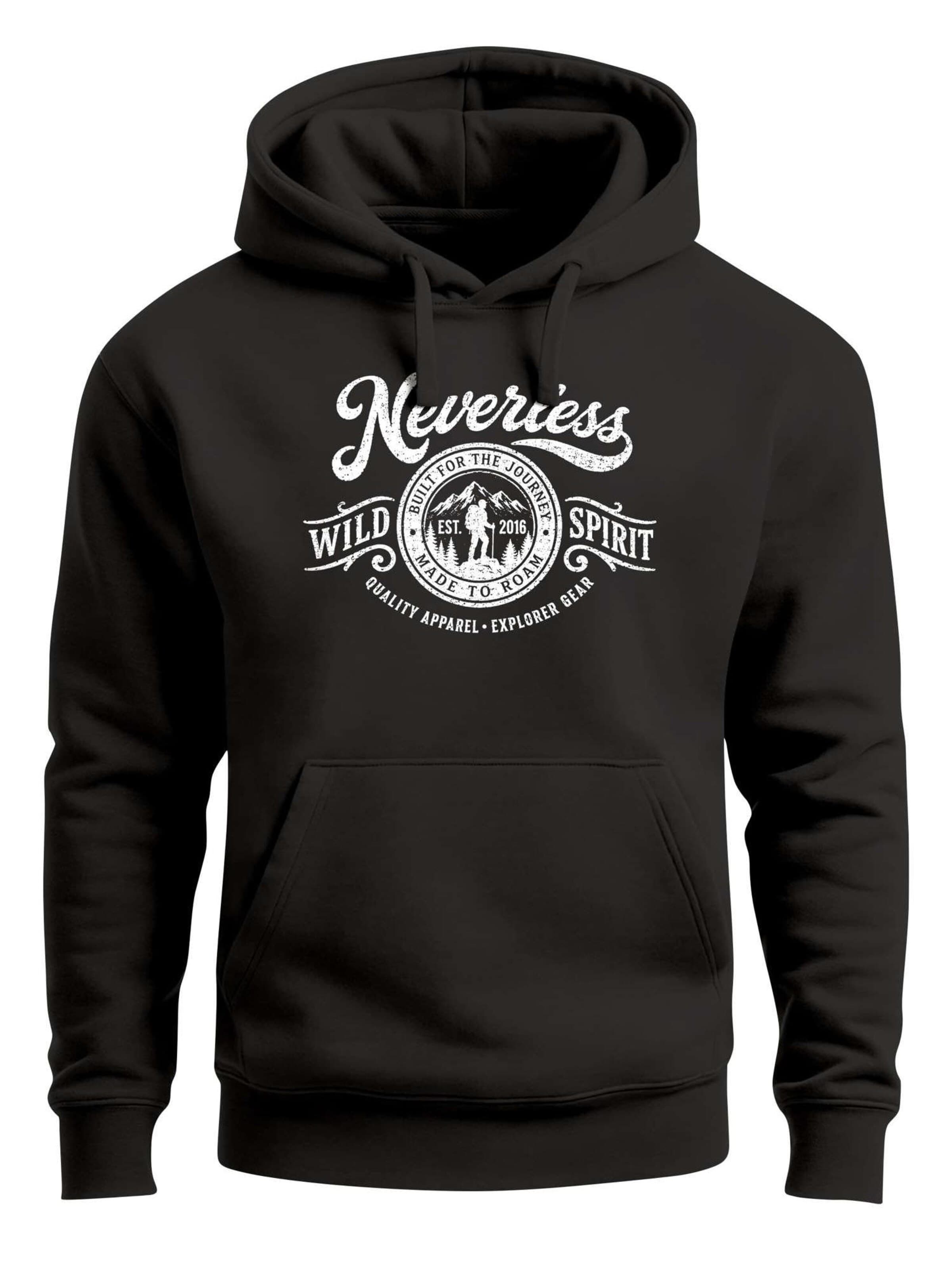 Neverless Sweatshirt 'Wild Spirit' in Black: front