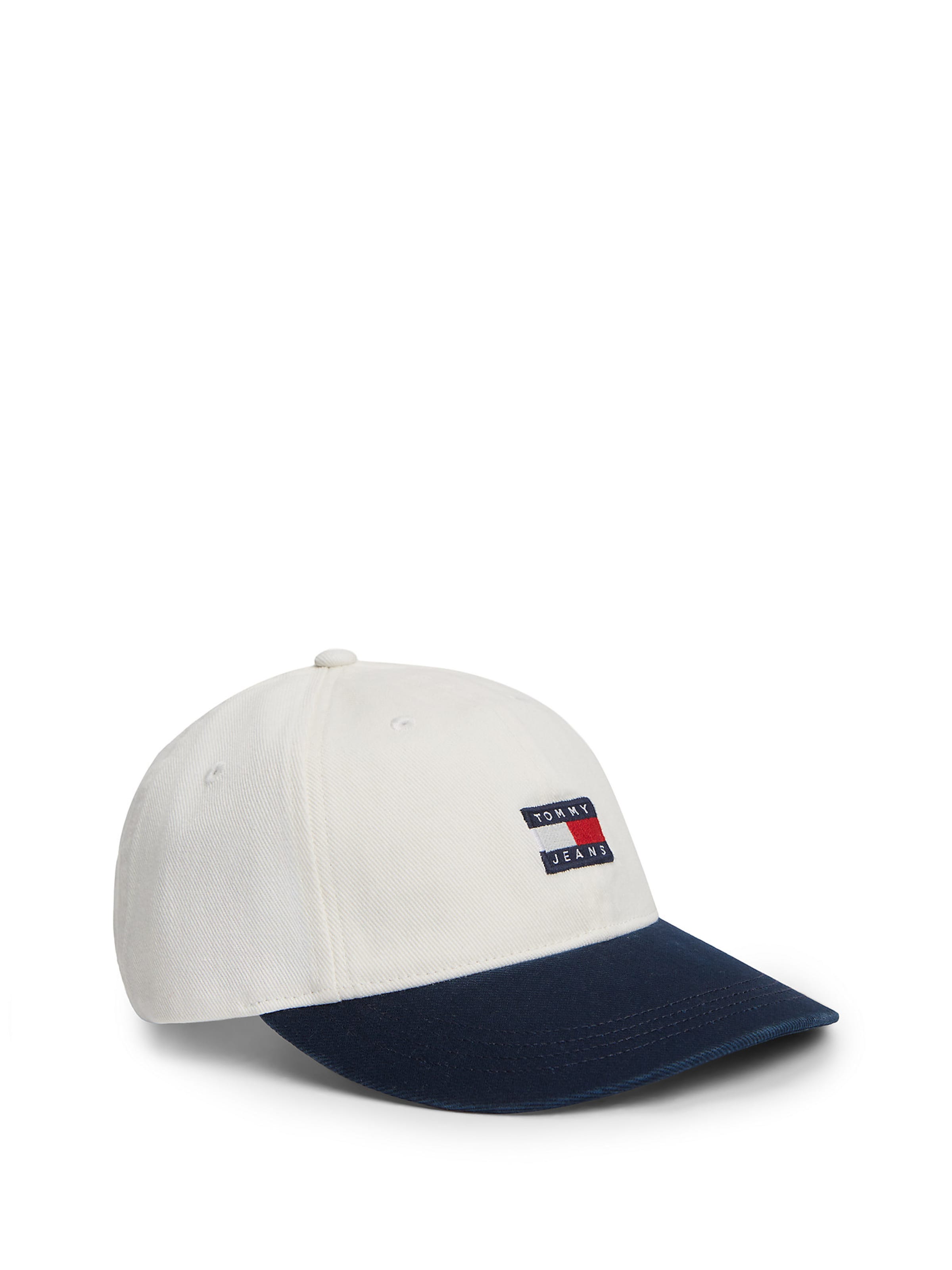 Tommy Jeans Pet 'Heritage' in Wit: voorkant