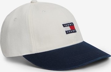 Tommy Jeans Pet 'Heritage' in Wit: voorkant