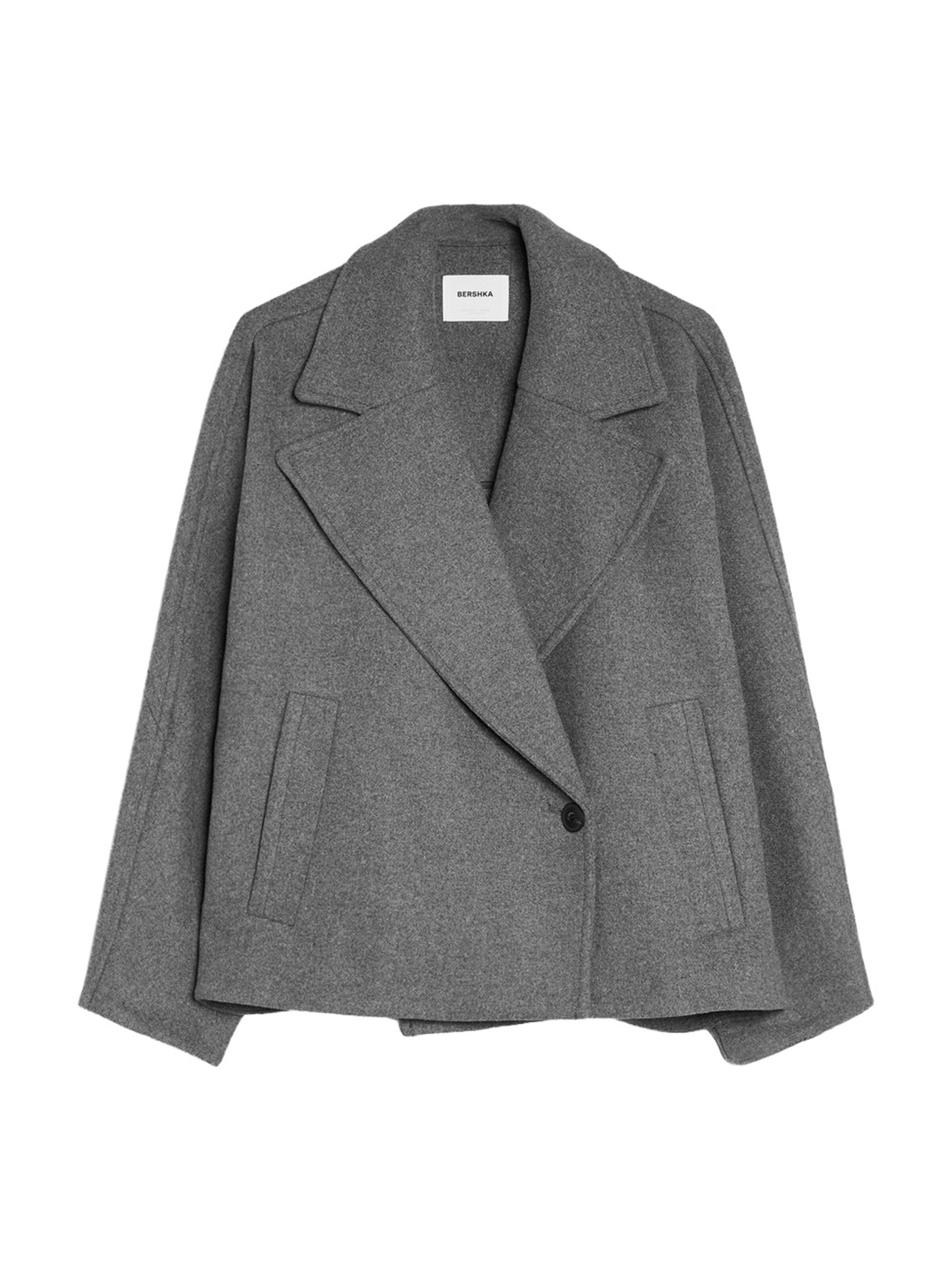 Bershka Between-season jacket in Grey: front