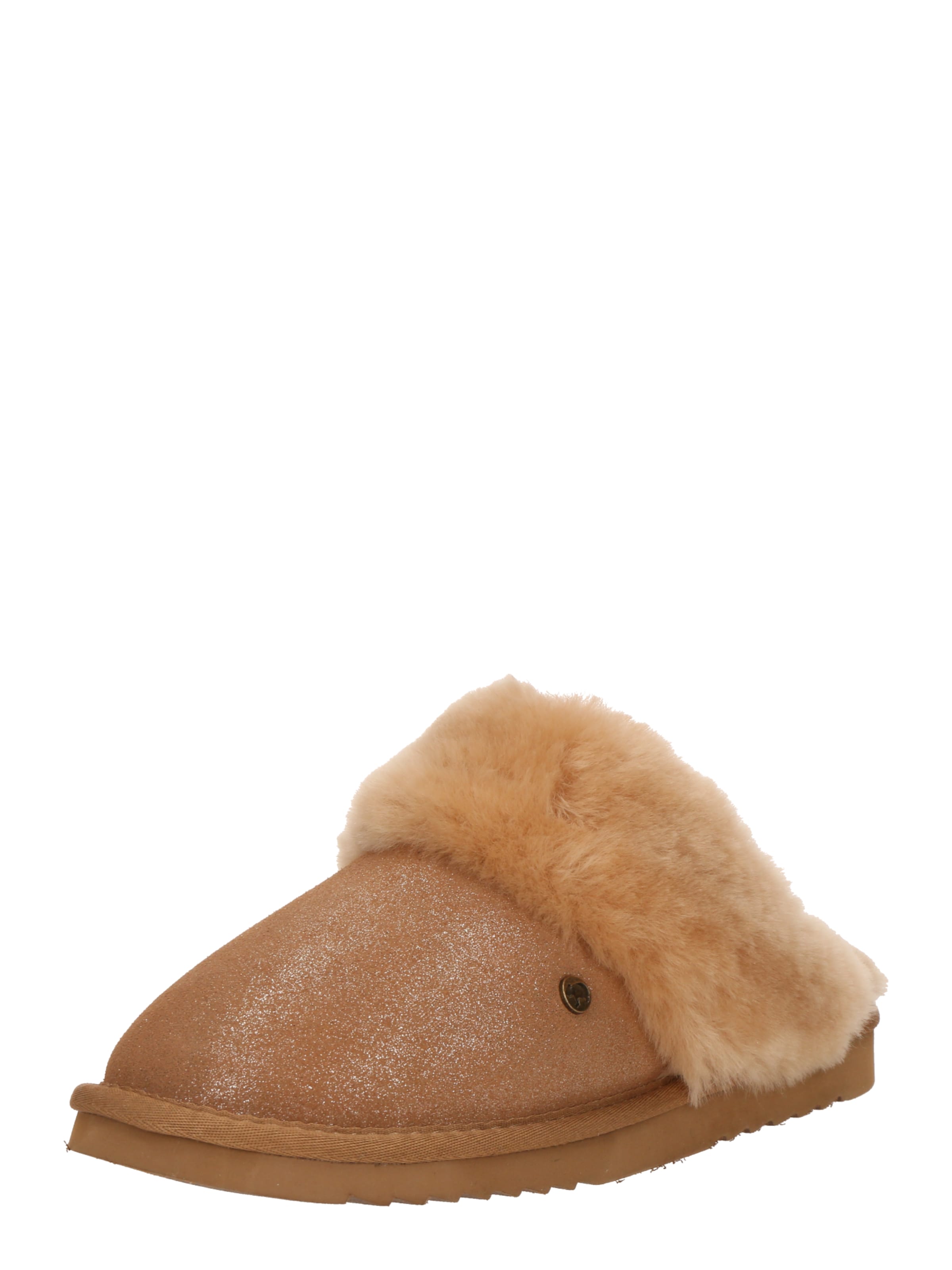 Pantoufle 'Collie' Warmbat en or : devant