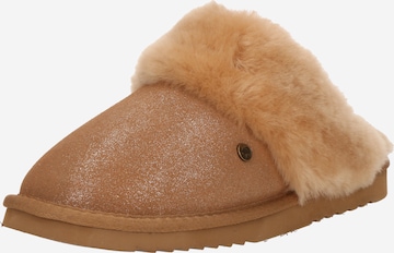 Papuci de casă 'Collie' de la Warmbat pe auriu: față