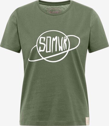 SOMWR Shirt 'THE PLANET#S HERE' in Groen: voorkant